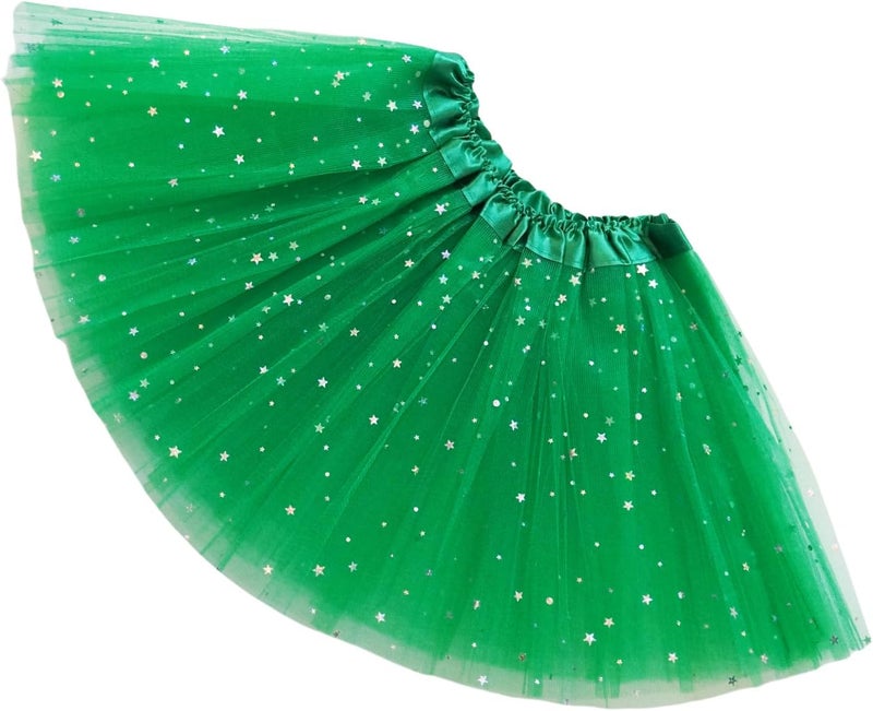 WINROLA Girls Stars Sequins Tutu Skirt Princess Ballet Dance Tutu Dress 3 Layered Halloween Christmas Tutu - Image 3
